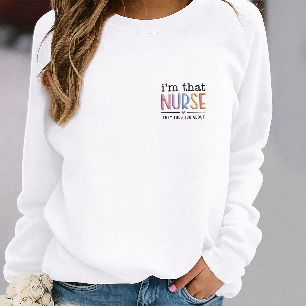 DTF Heat Transfer Iron On Sticker Iron On Heat Transfers Colorful Nurse Lettering for Apparel Medical Professionals Local Warehouse - 4