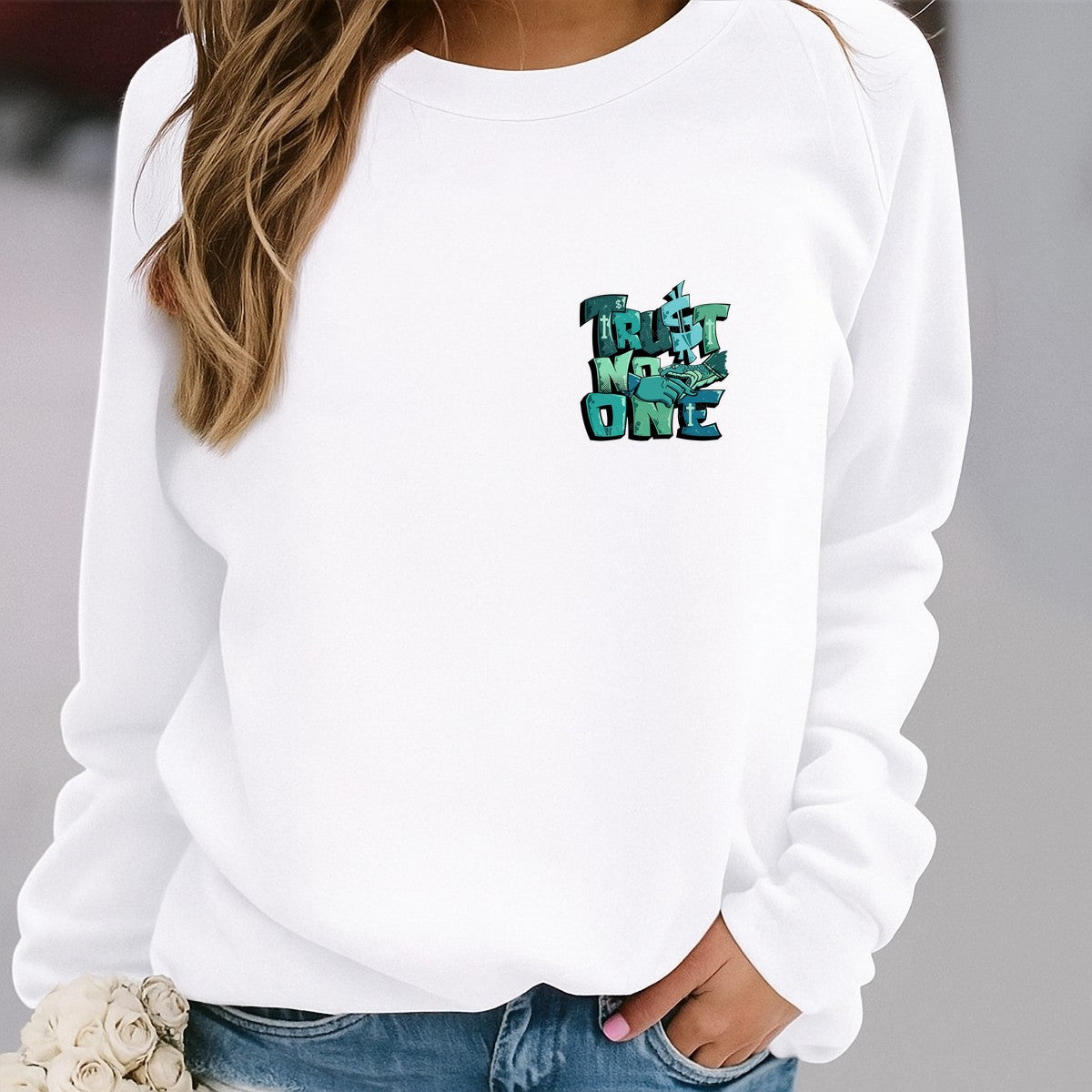 DTF Transfer Trust No One Snake Bite Hand Lettering Graphic for T Shirts Hoodies and Streetwear - 4