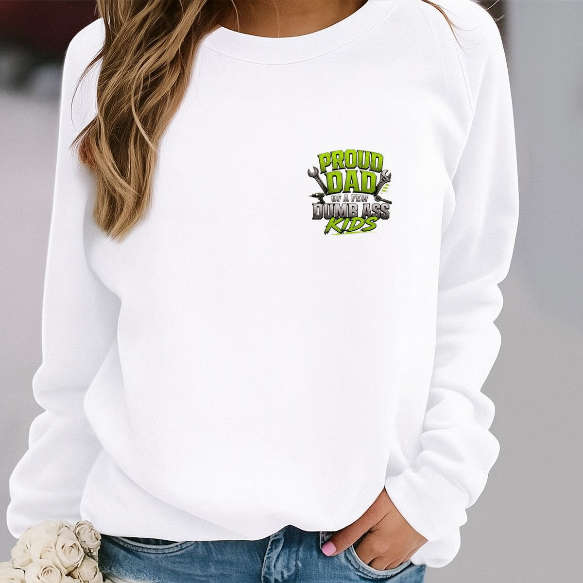 Funny Graphic Transfer Proud Dad Mechanic Quote Grunge Green Wrench Design for T Shirts Hoodies and Gifts - 4
