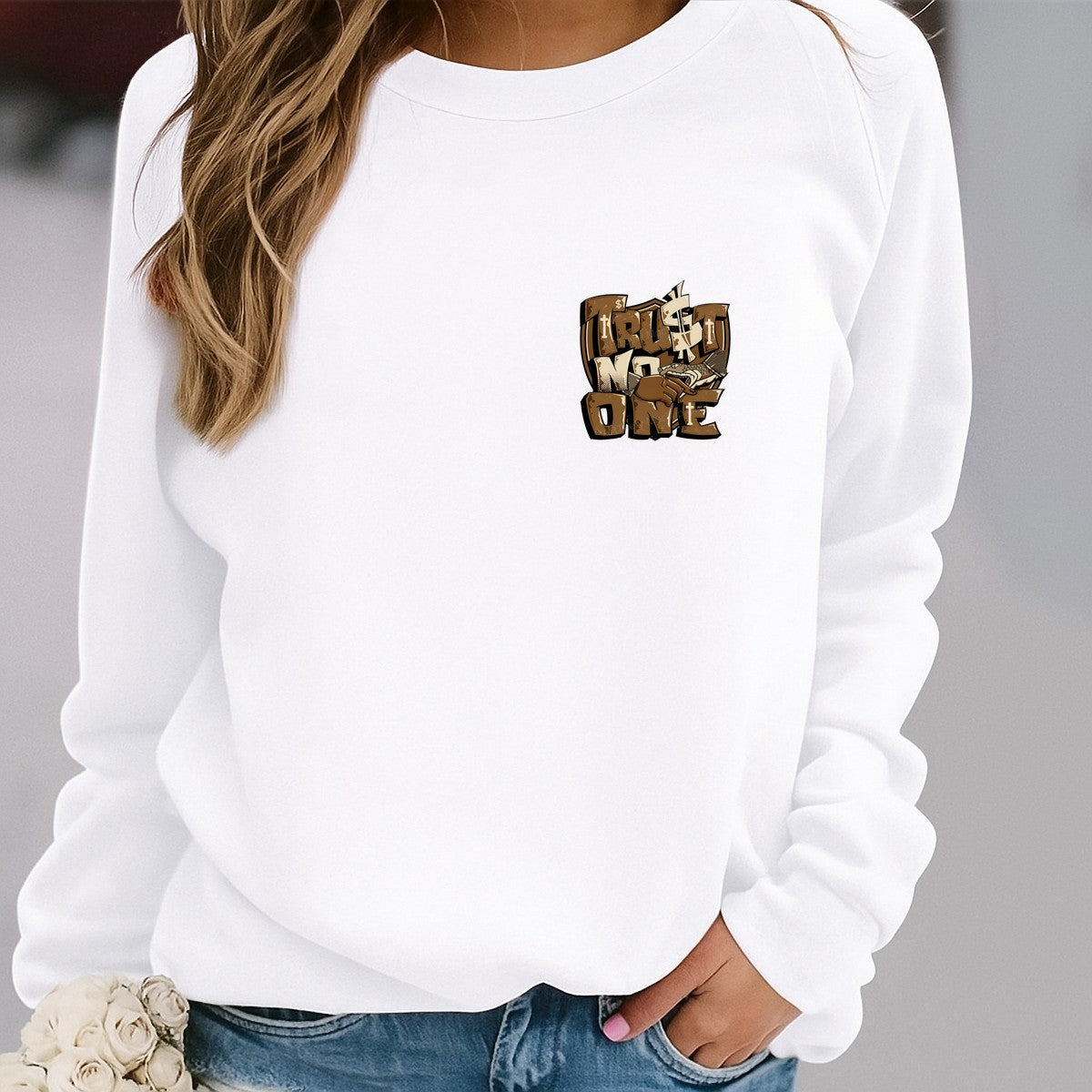 DTF Heat Transfer Trust No One Snake Bite Hand Graphic for T Shirts Hoodies and Streetwear Apparel - 4