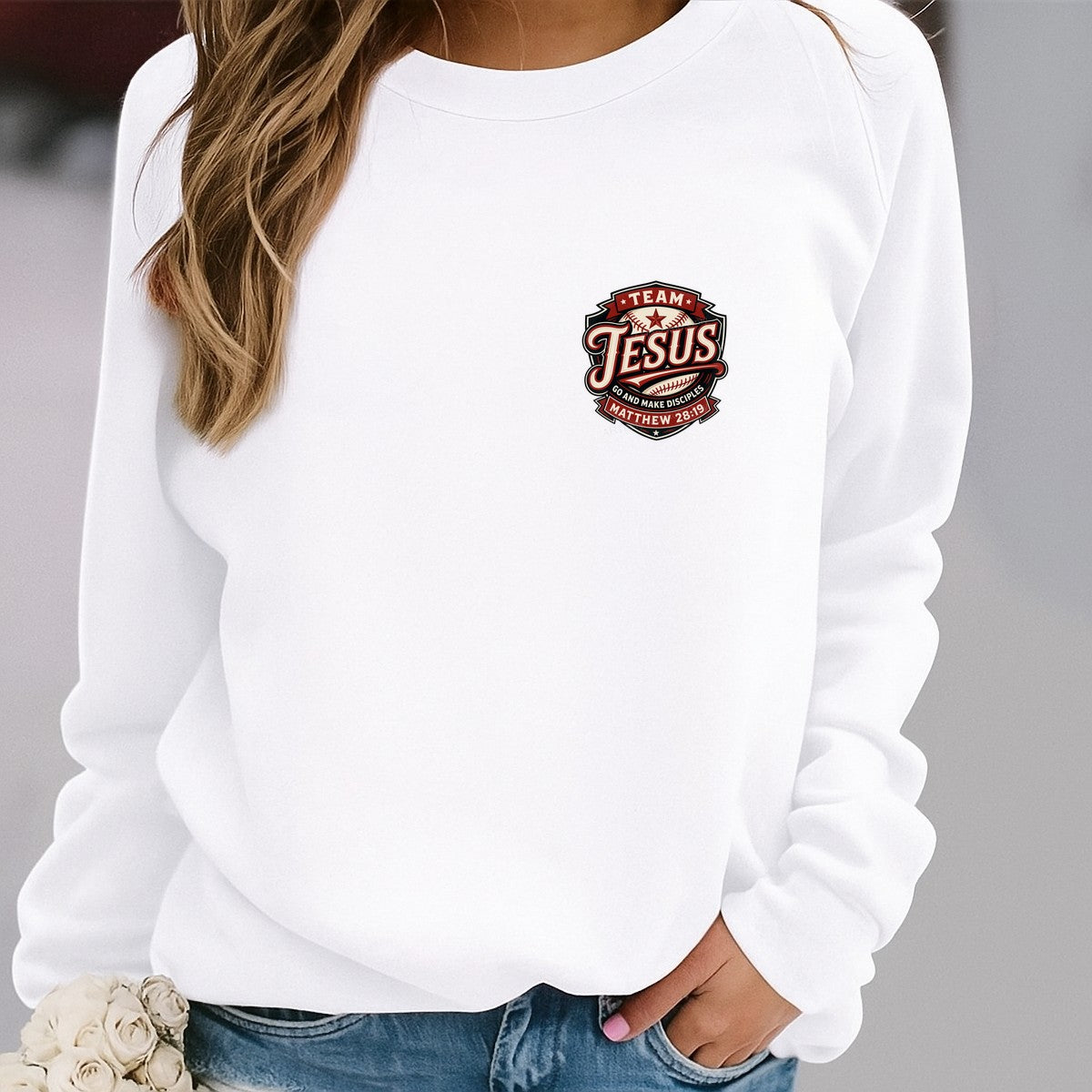Christian Heat Transfer Team Jesus Baseball Matthew 28:19 Graphic for T Shirts Hoodies and Game Day Apparel - 4