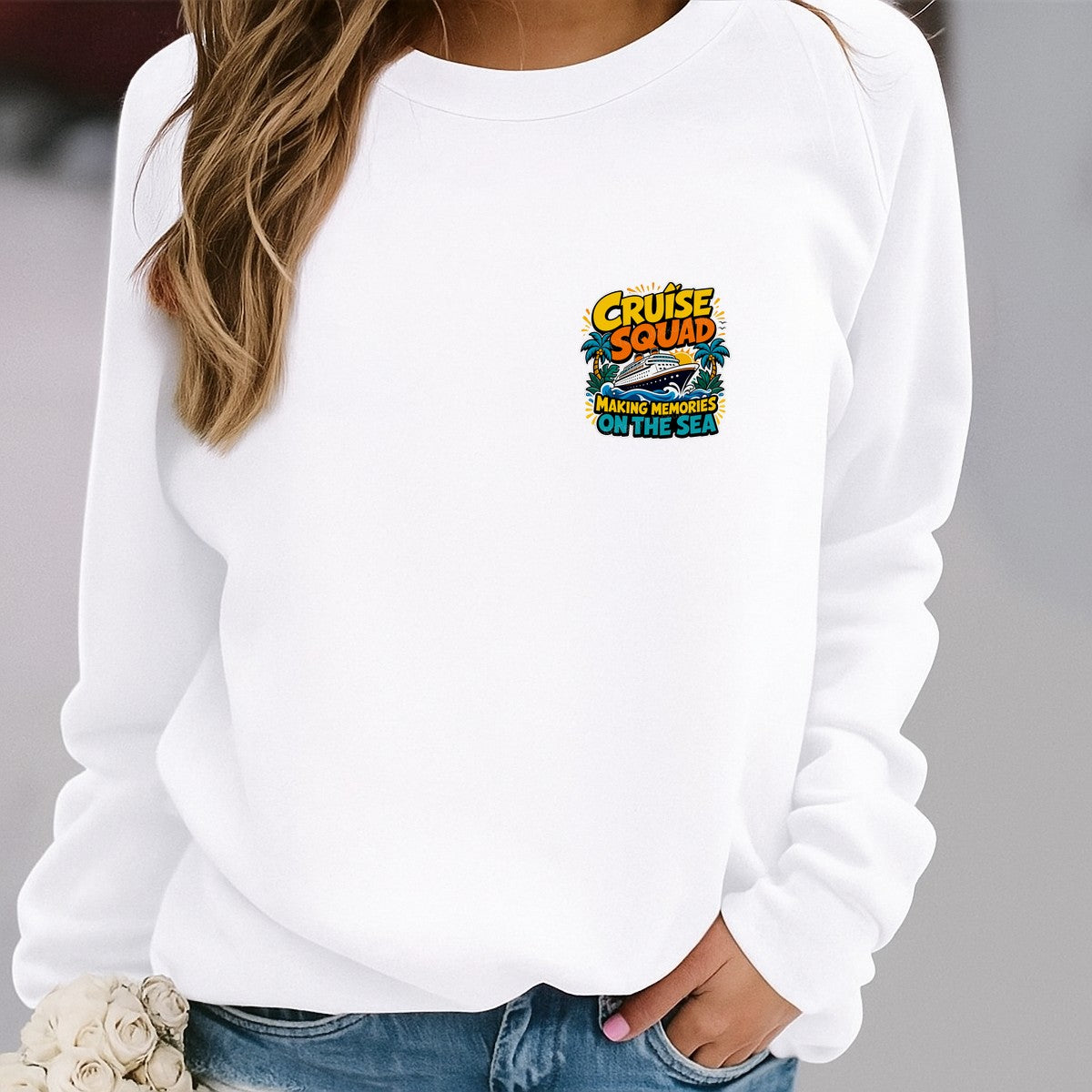 DTF Heat Transfer Cruise Squad Making Memories on the Sea Cruise Ship Graphic for T Shirts Hoodies and Vacation Apparel - 4