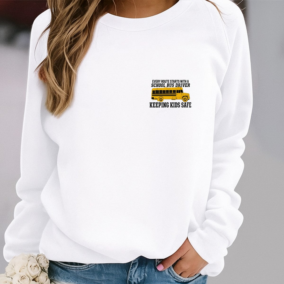 DTF Transfer School Bus Driver Keeping s Safe Quote Yellow Bus Graphic for T Shirts Hoodies and Tote Bags - 4