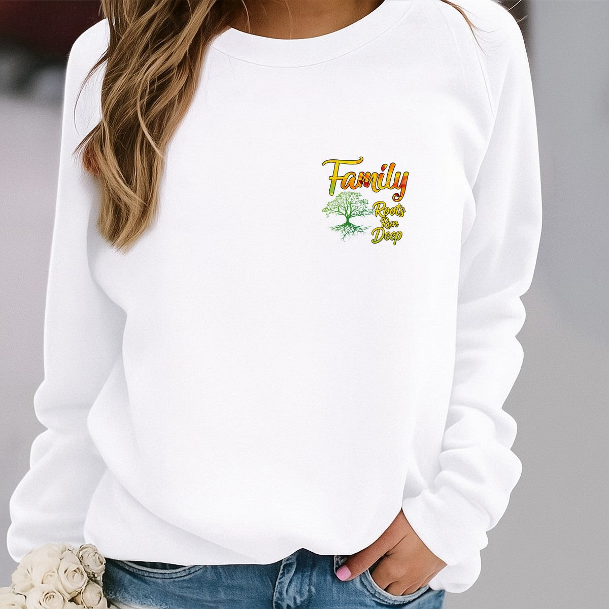 DTF Transfer Family Roots Run Deep Tree Graphic for T Shirts Hoodies and Tote Bags - 4