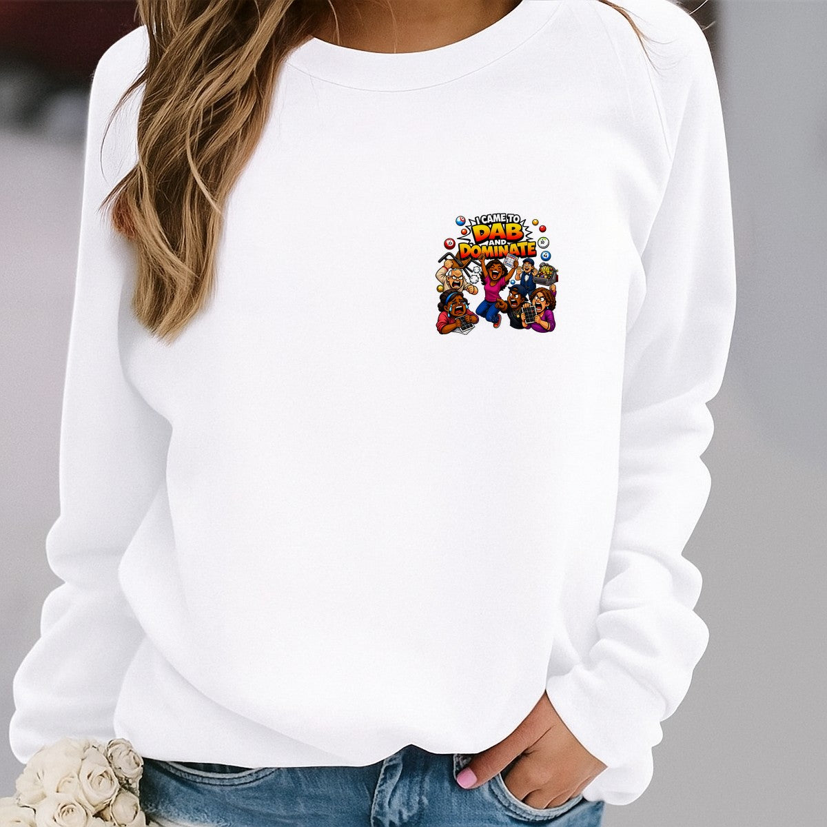 Funny Graphic Transfer I Came To Dab And Dominate Bingo Cartoon Design for T Shirts Hoodies and Tote Bags - 4