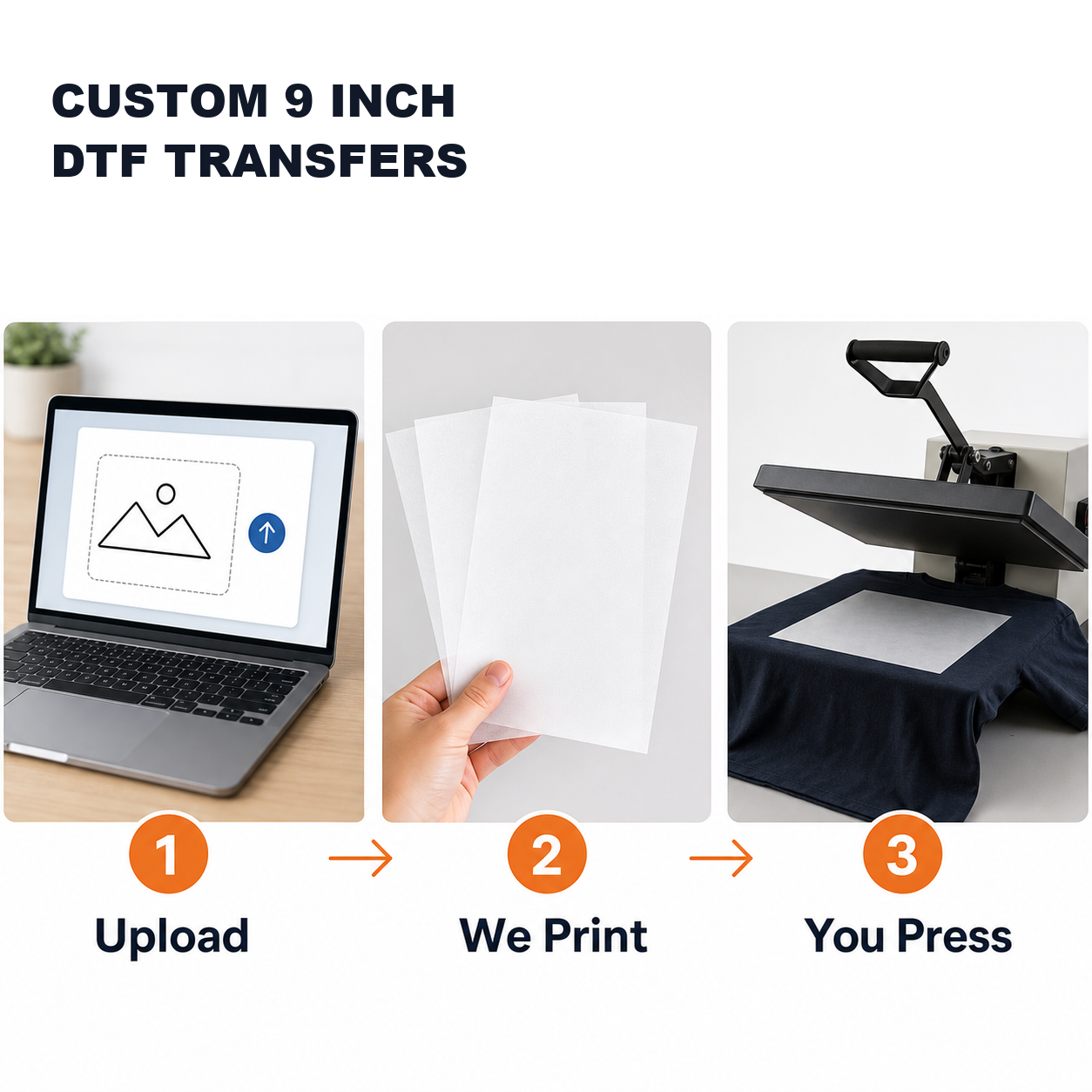 1 Custom DTF Transfer - 9" x 9" (23 x 23 cm) - 4