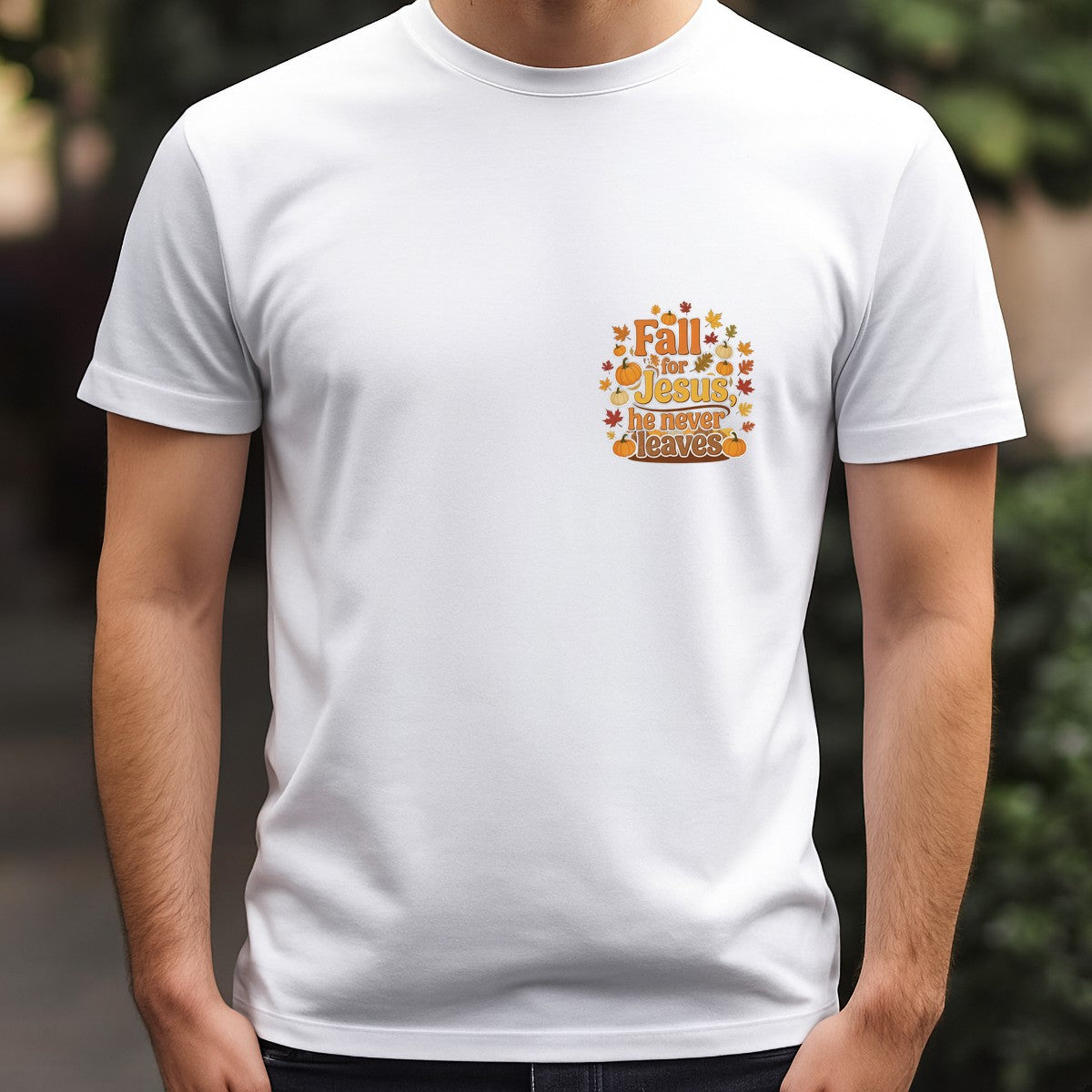 DTF Heat Transfer Iron On Sticker Heat Transfer Designs Ready to Press Fall for Jesus Pumpkins Leaves Theme for Thanksgiving Apparel Local Warehouse - 5