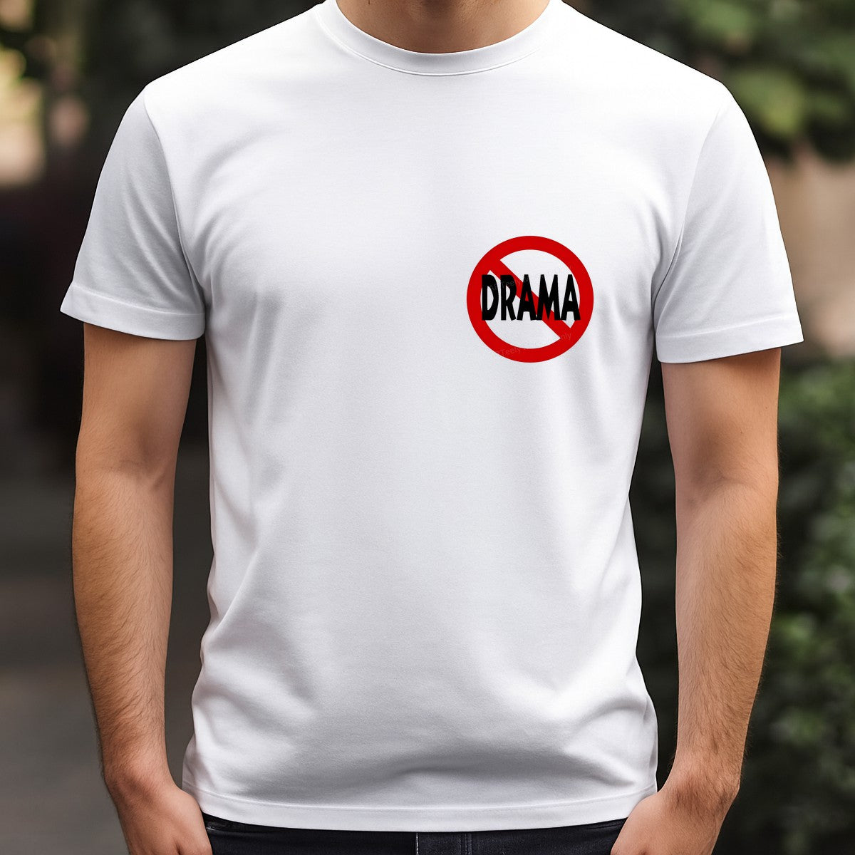 DTF Heat Transfer Iron On Sticker Iron On Heat Transfers No Drama Circle Design for Casual Wear Shirts Hoodies Local Warehouse - 5