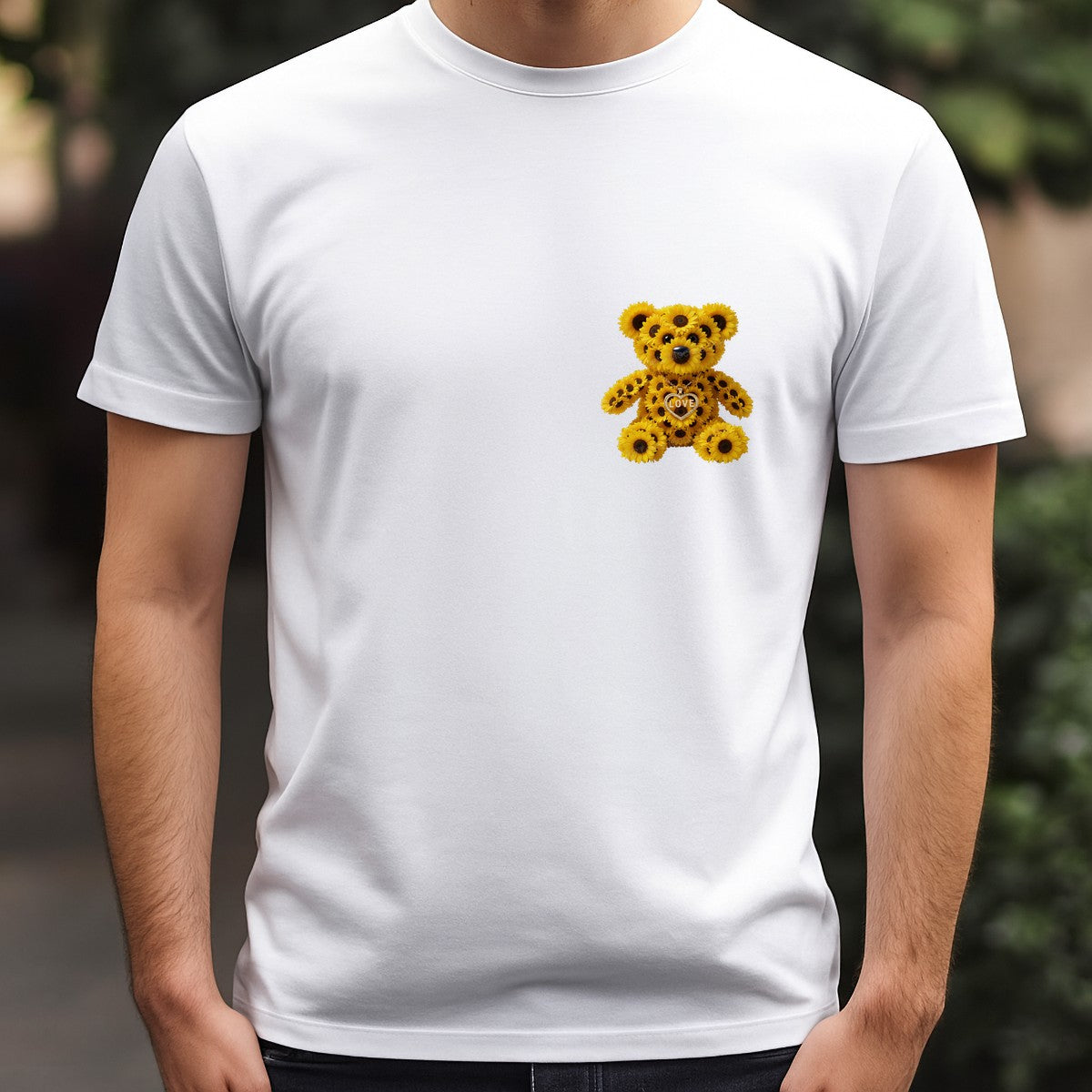 DTF Heat Transfer Iron On Sticker Iron On Heat Transfers Sunflower Teddy Bear Design Love Heart Necklace for Apparel Gifts Clearance - 5