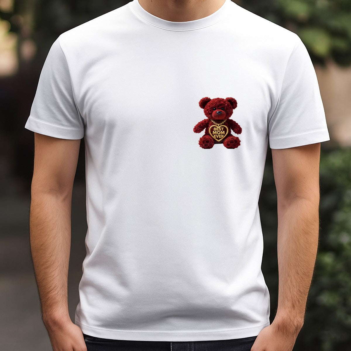 DTF Heat Transfer Iron On Sticker Iron On Heat Transfers Rose Teddy Bear Best Mom Ever Design for Mother Day Gifts T Shirts Hoodies Clearance - 5