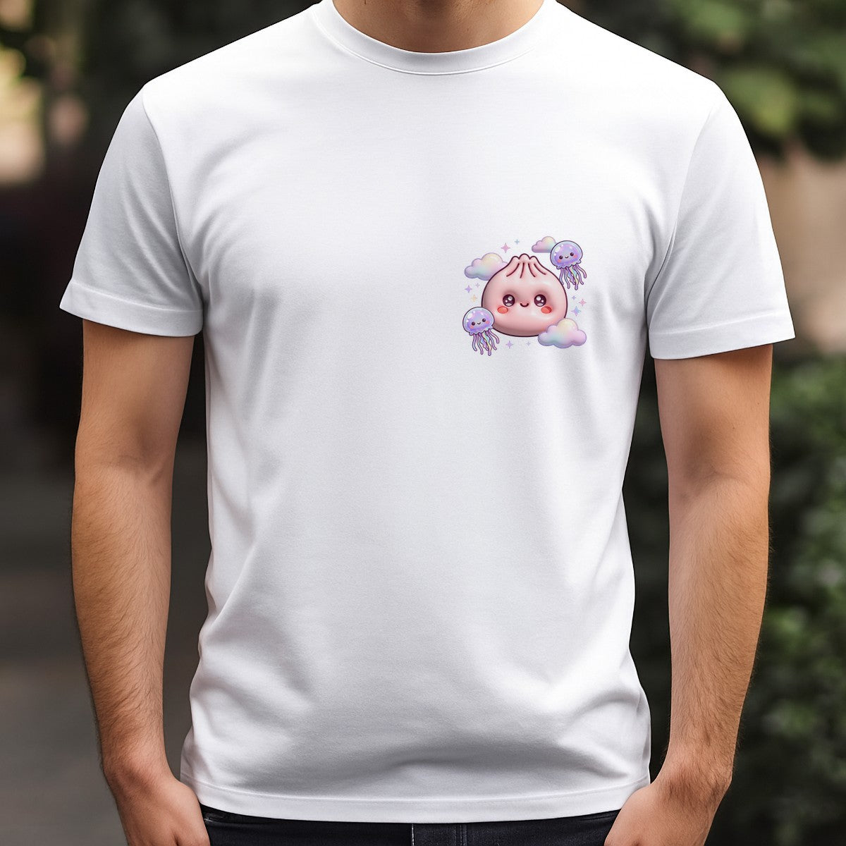 DTF Transfer Cute Kawaii Jellyfish and Clouds Pastel Cartoon Graphic for T Shirts Hoodies and Tote Bags - 5