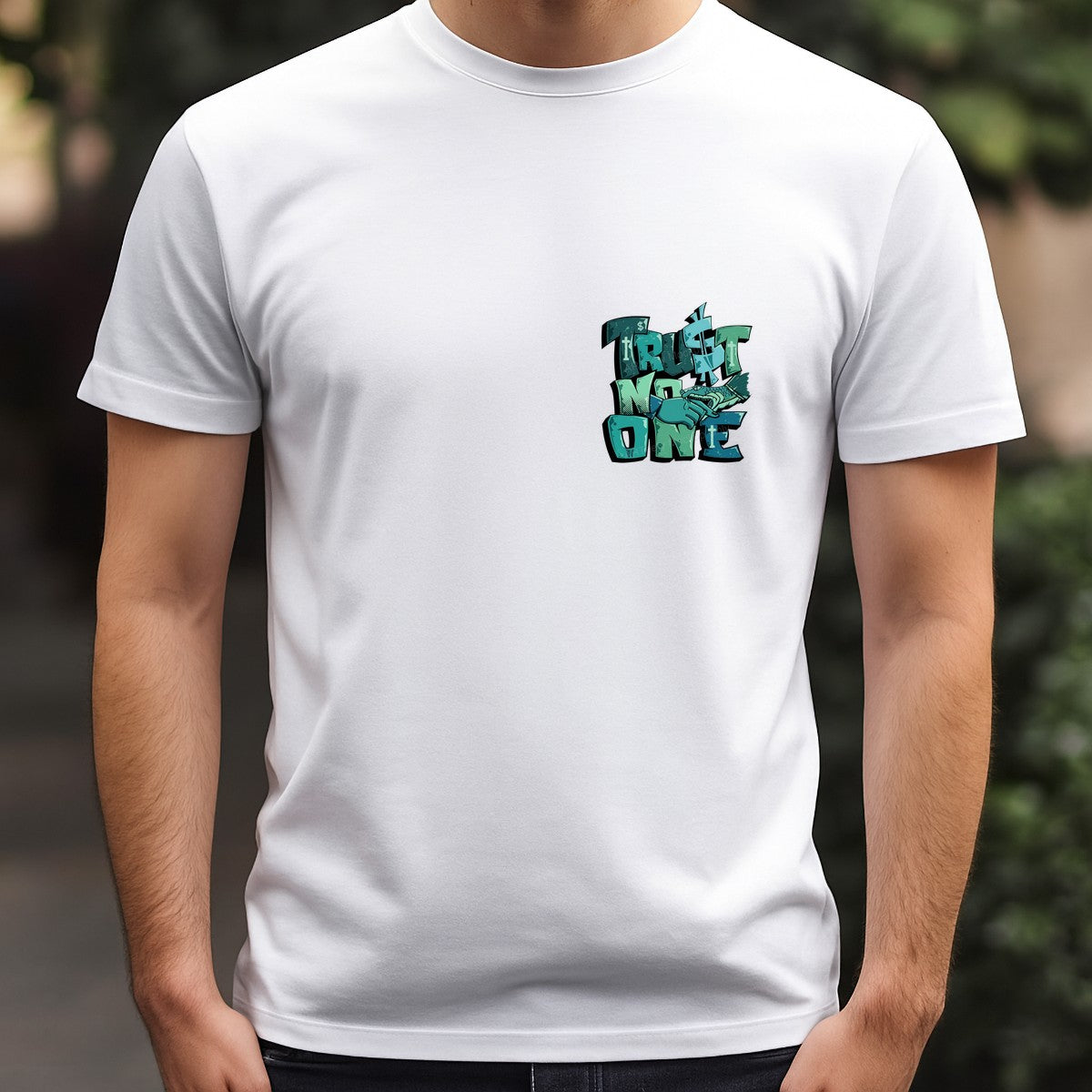 DTF Transfer Trust No One Snake Bite Hand Lettering Graphic for T Shirts Hoodies and Streetwear - 5