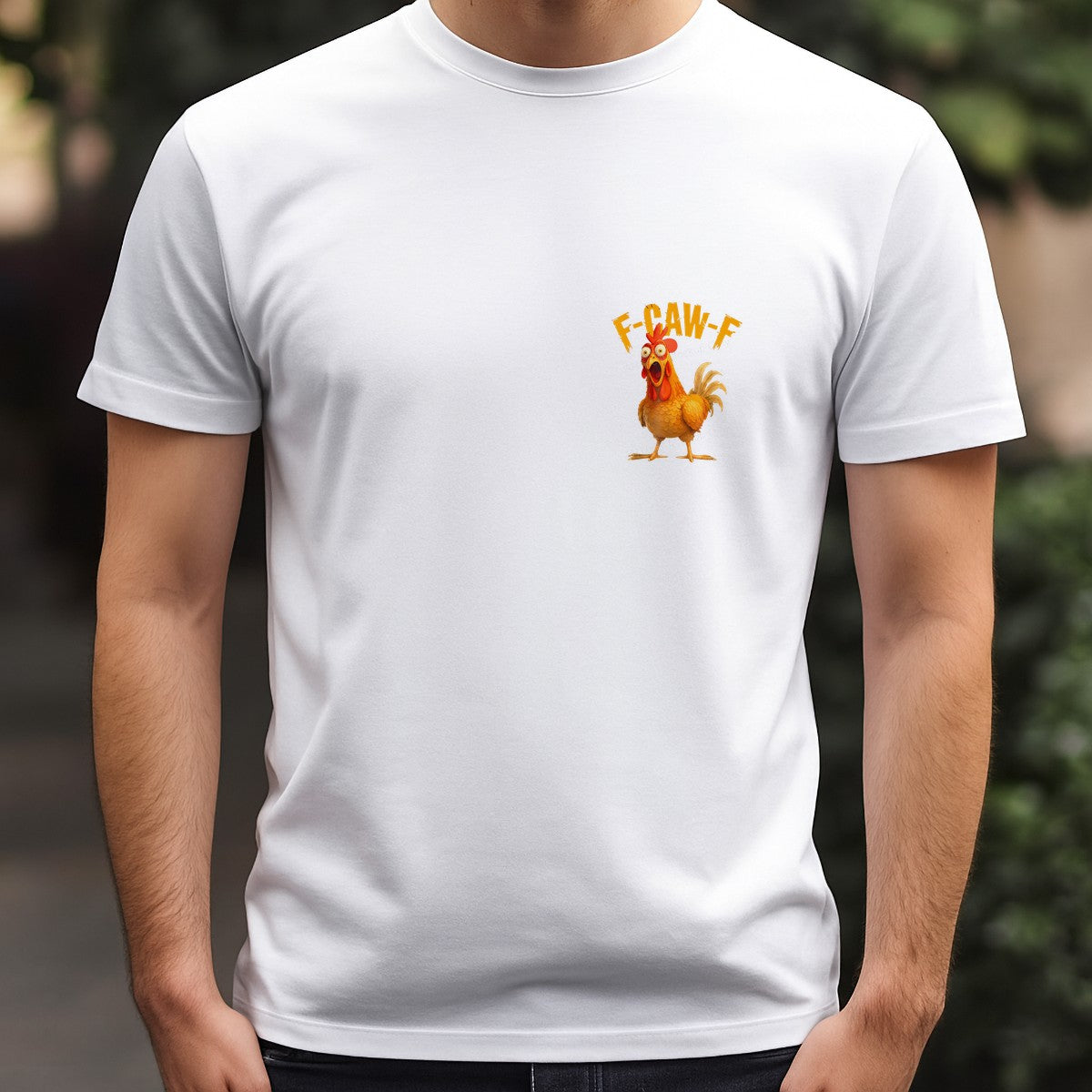 Funny Graphic Transfer F-Caw-F Screaming Chicken Cartoon Design for T Shirts Hoodies and Gifts - 5