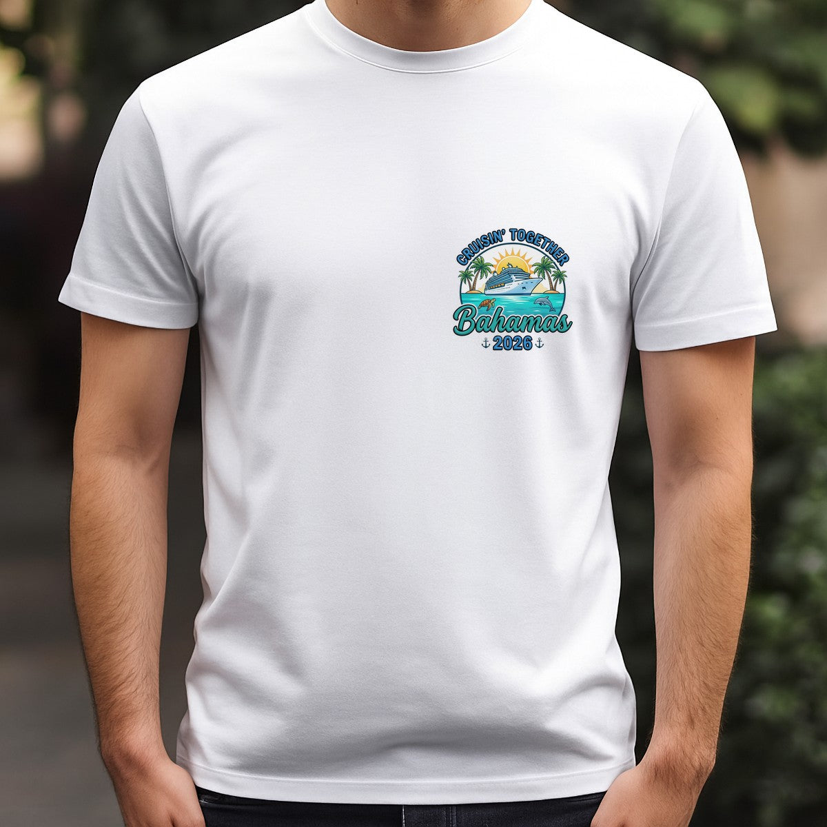 DTF Transfer Cruisin’ Together Bahamas 2026 Cruise Ship Graphic for T Shirts Hoodies and Family Vacation Shirts - 5