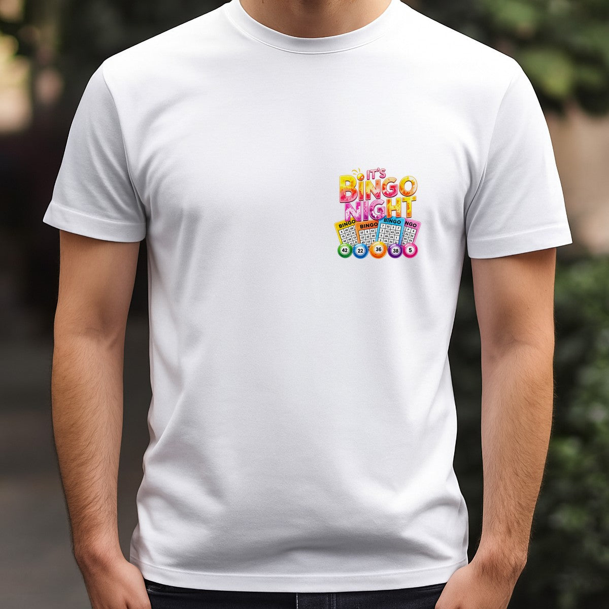 DTF Transfer It’s Bingo Night Quote Colorful Bingo Cards Graphic for T Shirts Hoodies and Game Night Apparel - 5