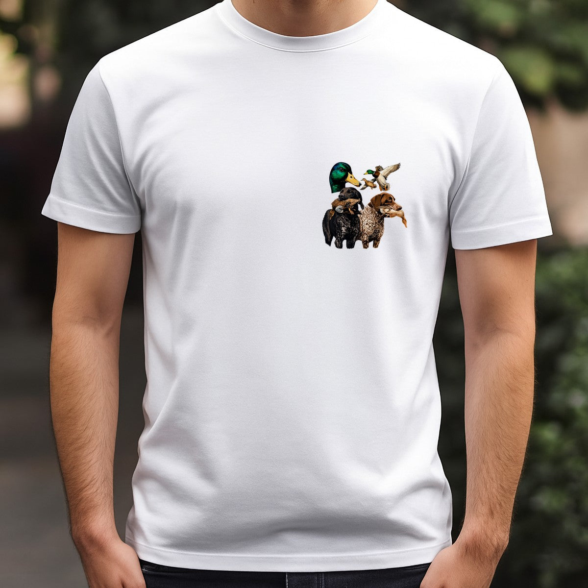 DTF Transfer Duck Hunting Dogs with Mallard Graphic Art for T Shirts Hoodies and Hunting Apparel - 5