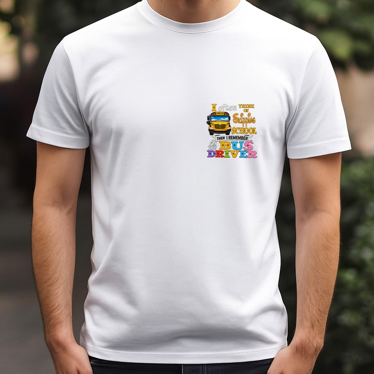 Funny Graphic Transfer Bus Driver Skipping School Quote with Yellow School Bus for T Shirts Hoodies and Gifts - 5