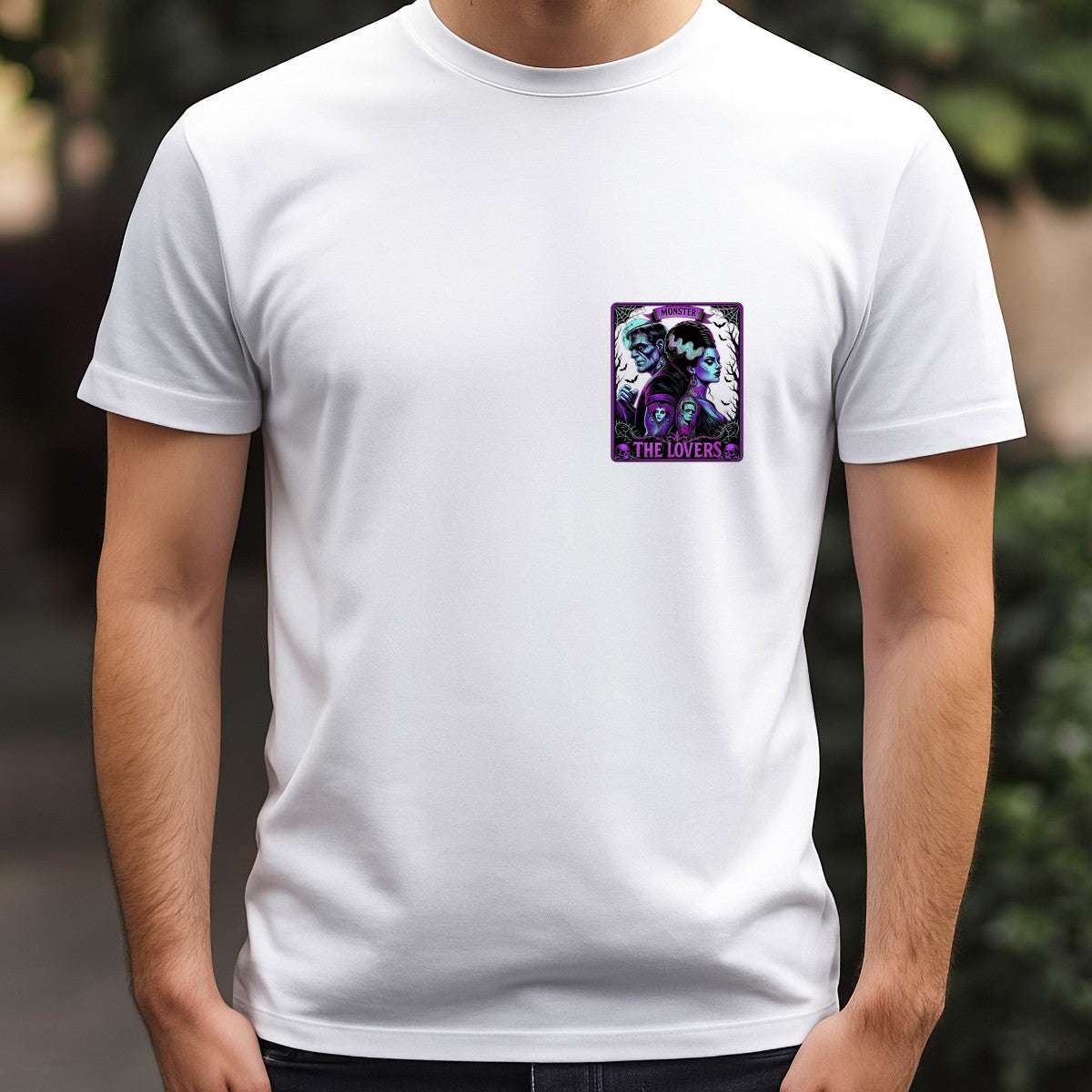 DTF Heat Transfer Monster The Lovers Gothic Horror Couple Graphic for T Shirts Hoodies and Halloween Apparel - 5