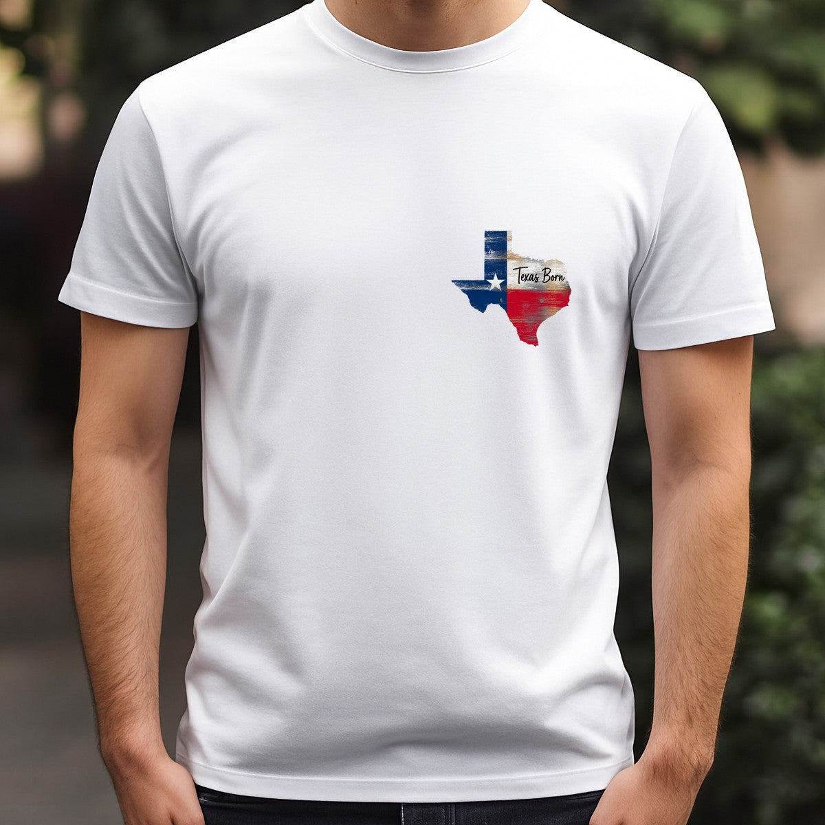 DTF Heat Transfer Texas Born State Flag Rustic Graphic for T Shirts Hoodies and Tote Bags - 5