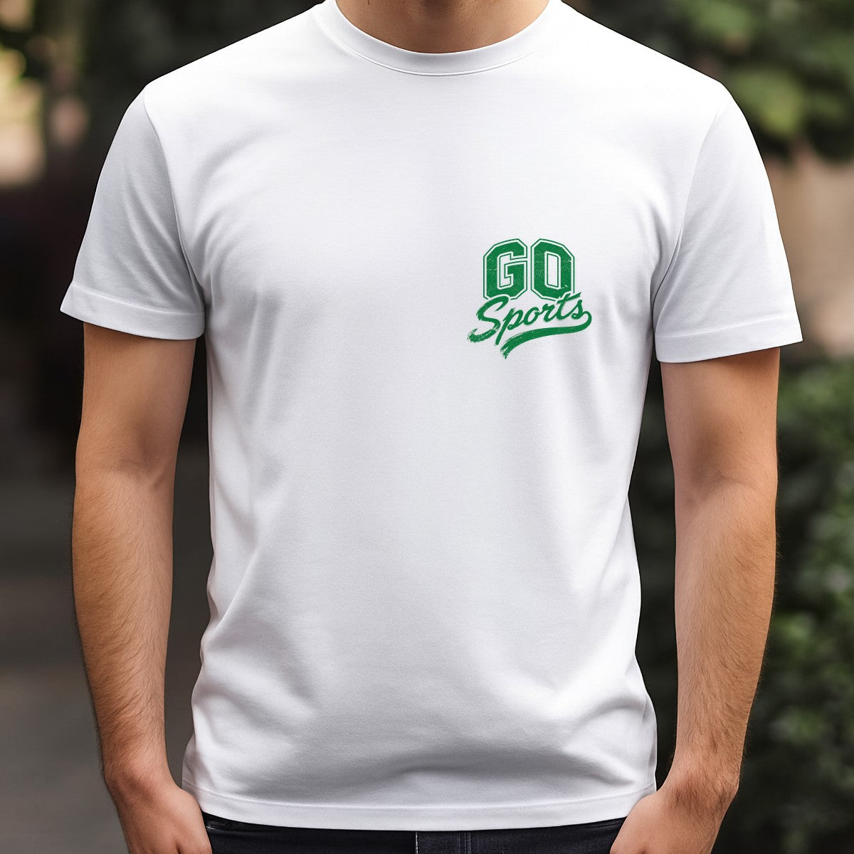 DTF Transfer Go Sports Retro Green Varsity Text Graphic for Game Day T Shirts and Hoodies - 5