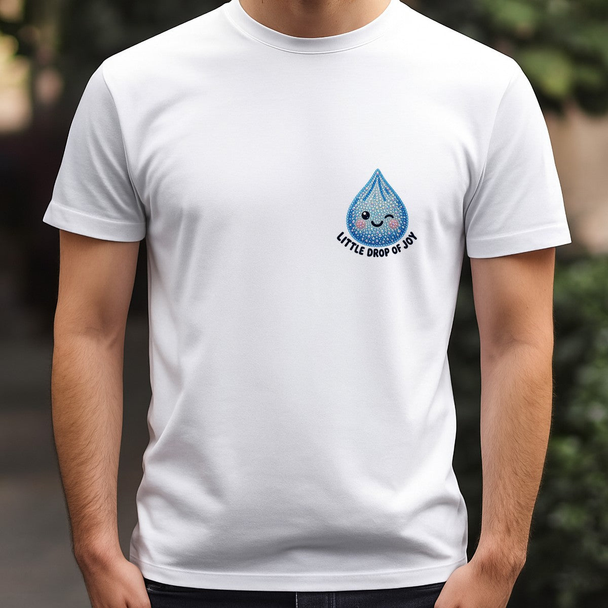 DTF Heat Transfer Little Drop of Joy Kawaii Rhinestone Water Drop Graphic for T Shirts Hoodies and Tote Bags - 5