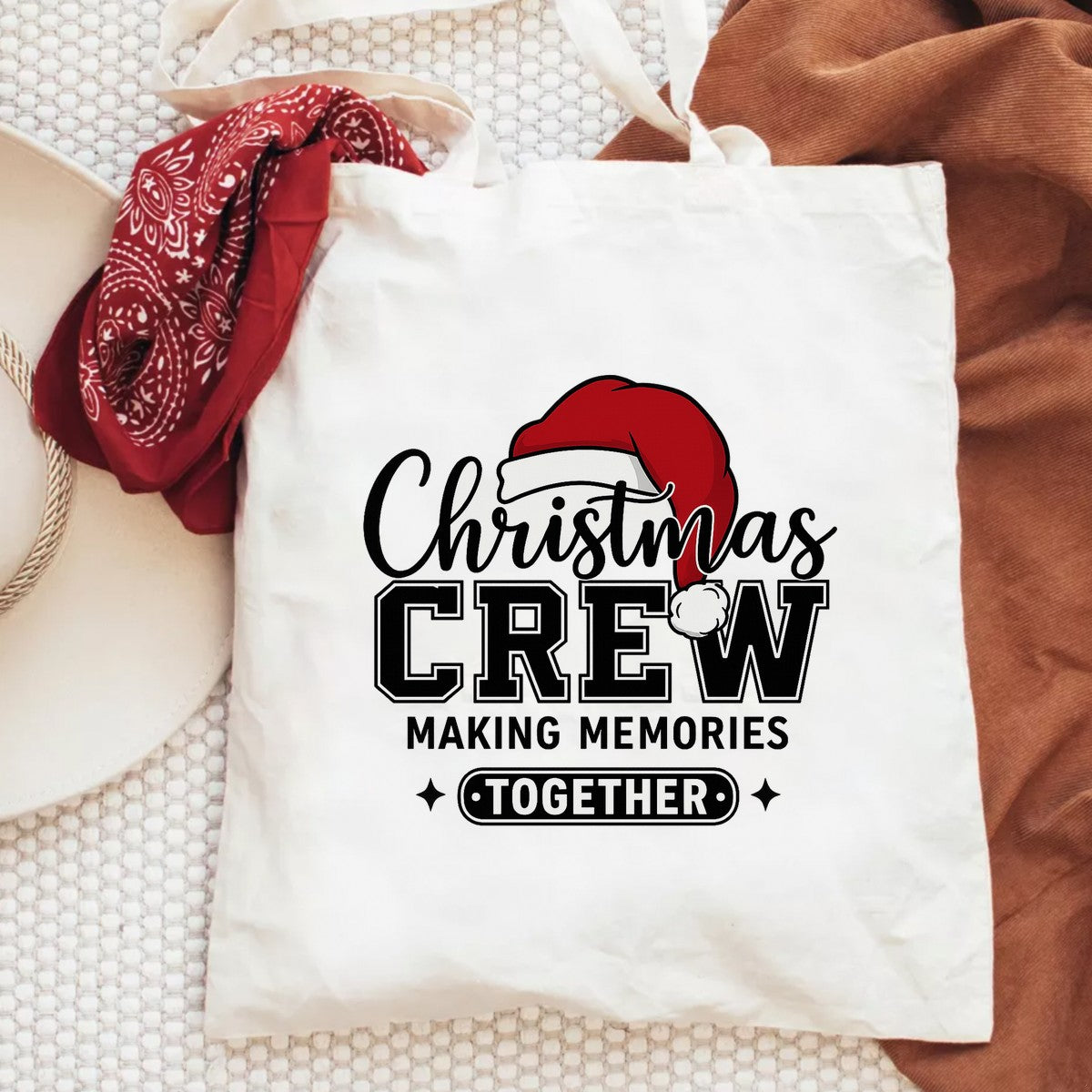 DTF Heat Transfer Iron On Sticker Christmas Crew Santa Hat Graphic for Holiday T Shirts Sweatshirts Family Matching Outfits Home Decor and Christmas Celebrations - 6