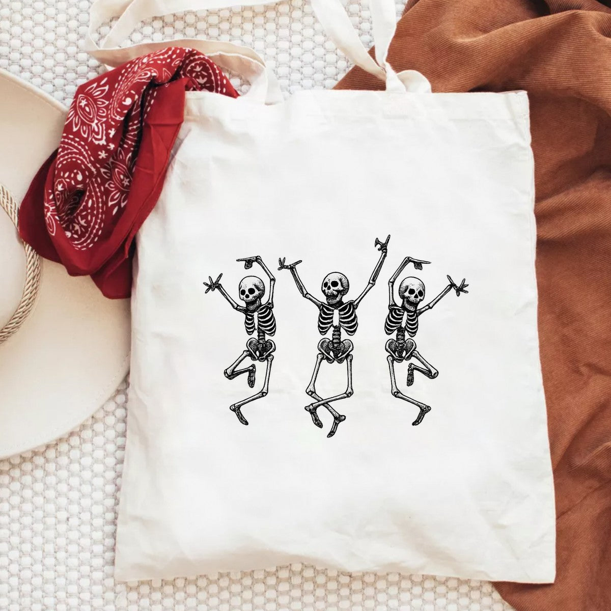 DTF Heat Transfer Iron On Sticker Dancing Skeletons Graphic for Halloween Decorations DIY T Shirts Hoodies and Home Decor - 6