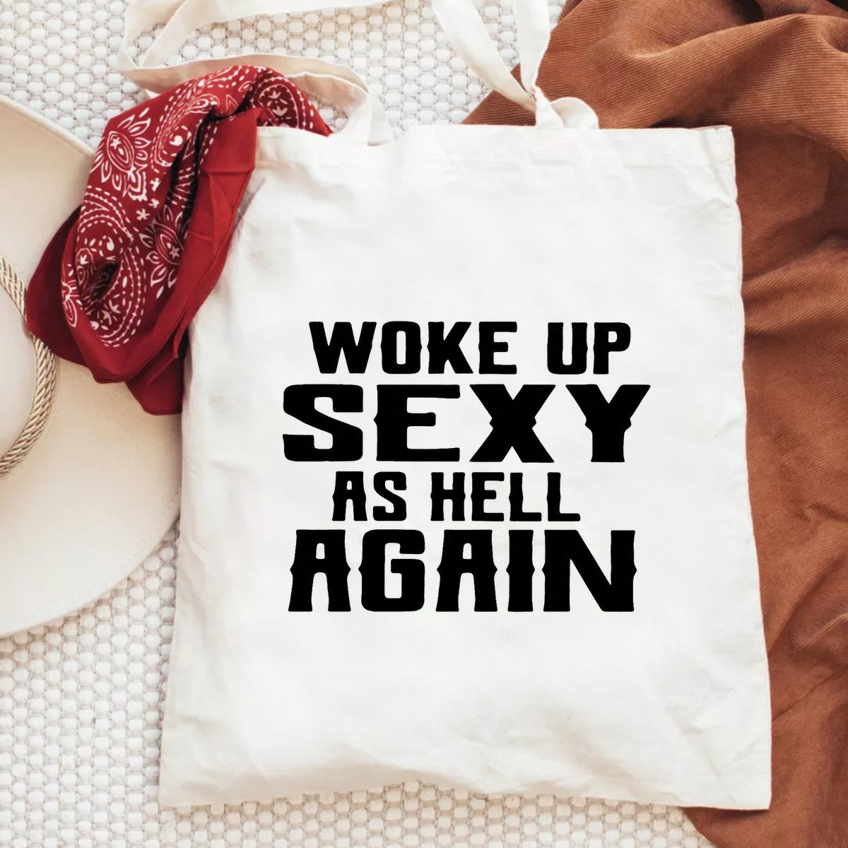 DTF Heat Transfer Iron On Sticker Bold Statement Woke Up Again Graphic for T Shirts Hoodies Bags and Home Decor - 6