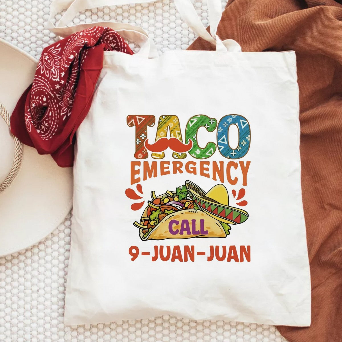 DTF Heat Transfer Iron On Sticker Taco Emergency Call 9 Juan Juan Design for T Shirts Hoodies Tote Bags Aprons and Home Decoration - 6