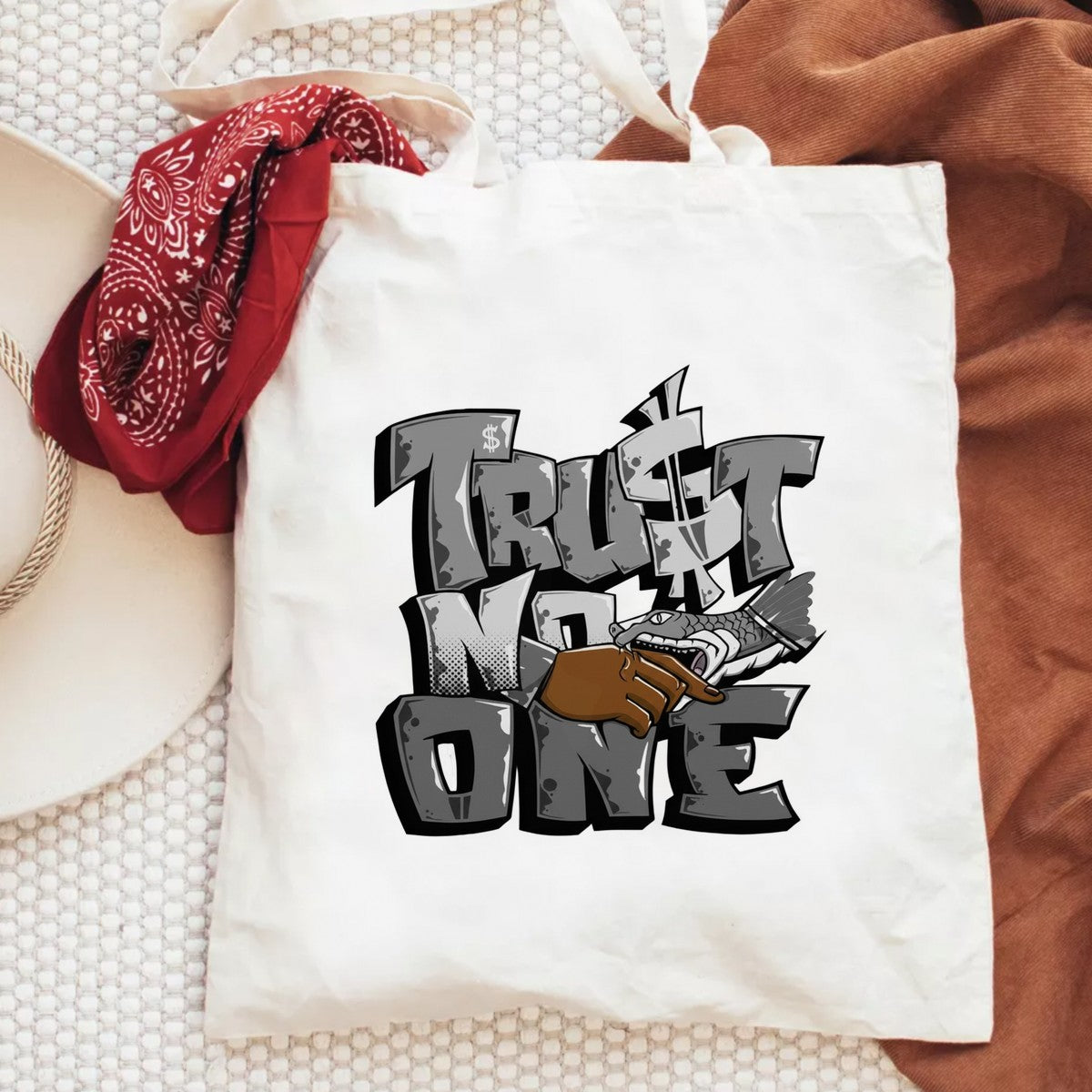 DTF Heat Transfer Iron On Sticker Trust No One Bold Graffiti Art for Halloween Party Favors T Shirts Hoodies Bags and Home Decor - 6
