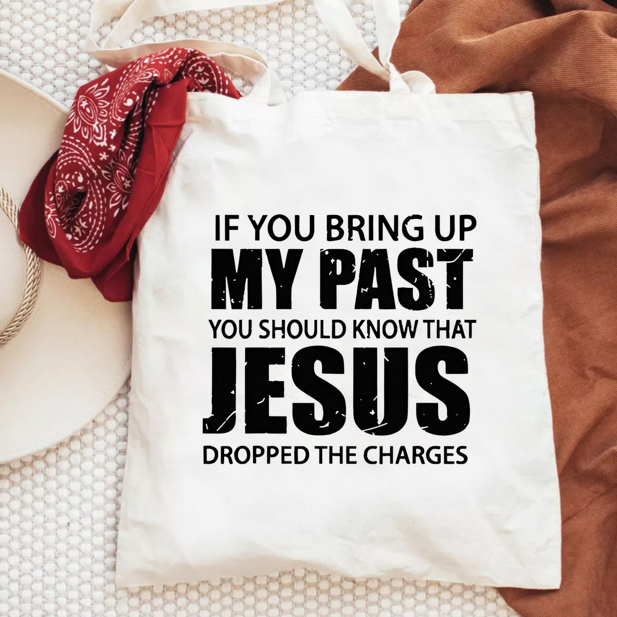 DTF Heat Transfer Iron On Sticker Inspirational Faith Quote My Past Jesus Dropped Charges for Christian T Shirts Hoodies Bags and Home Decor - 6