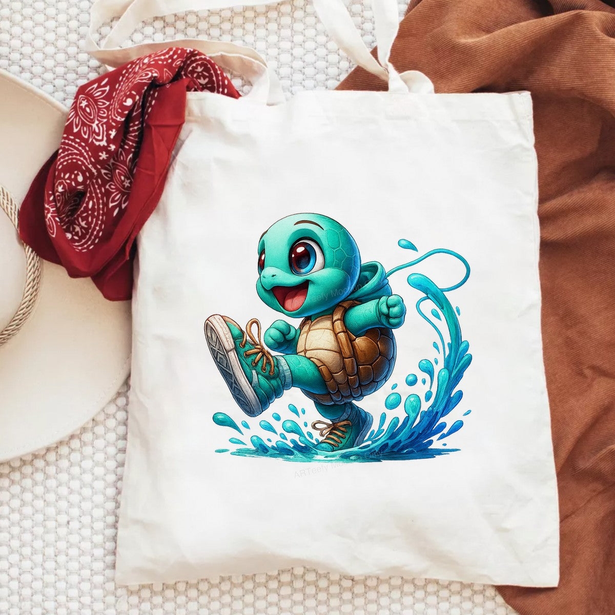 DTF Heat Transfer Iron On Sticker Adorable Turtle Splash Design for T Shirts Hoodies Local Warehouse - 6