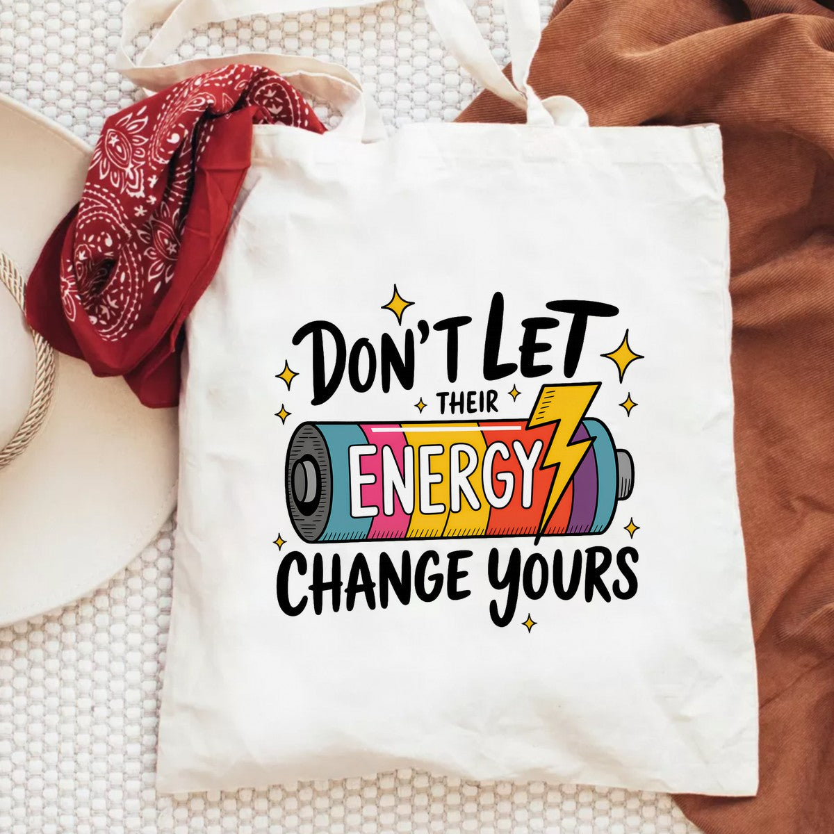 DTF Heat Transfer Iron On Sticker Vibrant Battery Energy Graphic for Motivational T Shirts Hoodies Bags and Home Decor - 6