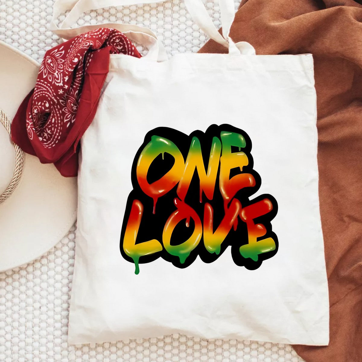 DTF Heat Transfer Iron On Sticker One Love Dripping Graffiti in Vibrant Yellow Green Red for Halloween Party Favors T Shirts Hoodies Bags and Home Decor - 6