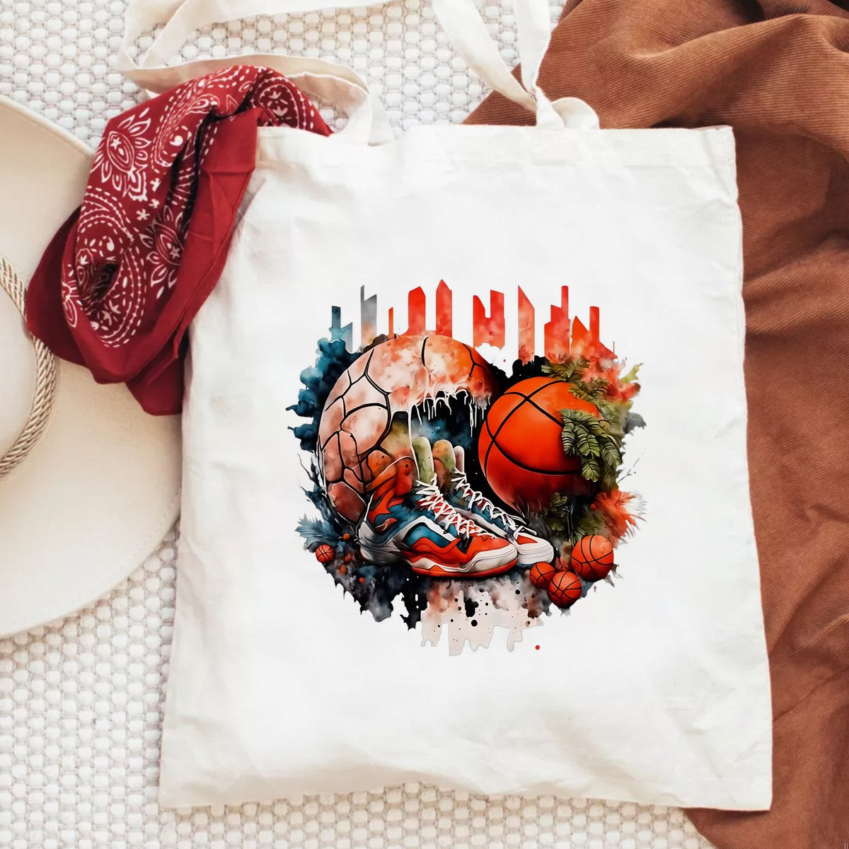 DTF Heat Transfer Iron On Sticker Basketball Skull and City Skyline Graphic for Halloween Decorations T Shirts Hoodies and Home Decor - 6