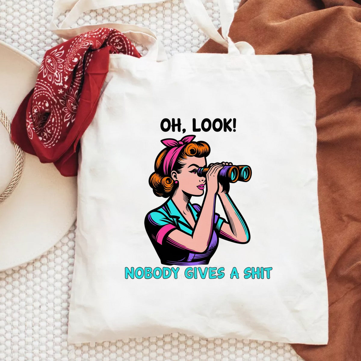 DTF Heat Transfer Iron On Sticker Iron On Transfers for T Shirts Retro Pop Art Woman with Binoculars Sassy Statement Fashion Forward Clearance - 6