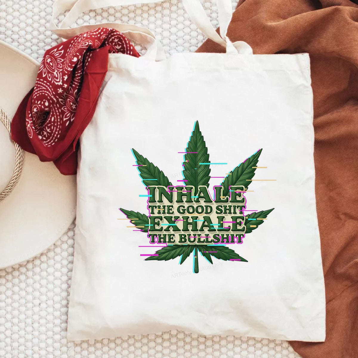 DTF Heat Transfer Iron On Sticker Cannabis Leaf Motivational Quote for T Shirts Hoodies Local Warehouse - 6