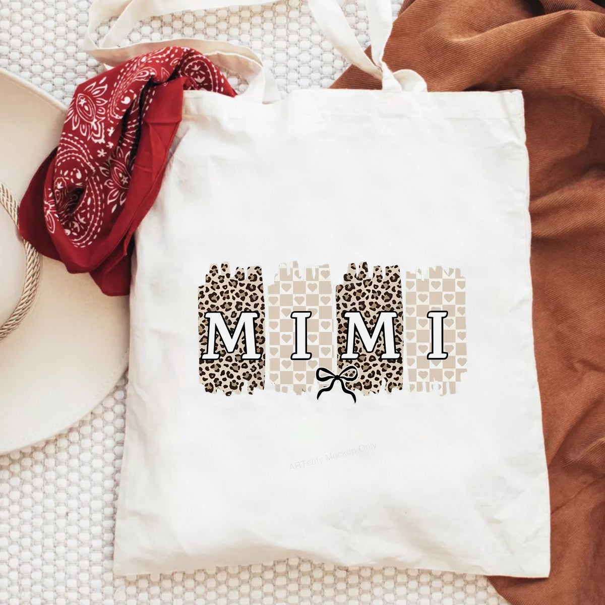 DTF Heat Transfer Iron On Sticker DTF Transfers Ready to Press Leopard Print MIMI Lettering for T Shirts Hoodies Local Warehouse - 6