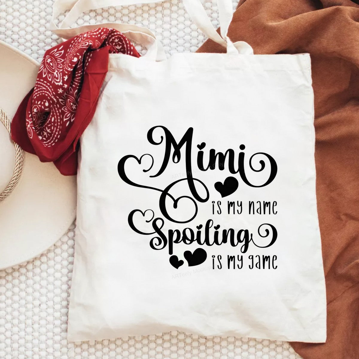 DTF Heat Transfer Iron On Sticker Iron On Transfers for T Shirts Mimi Lettering with Heart Designs for Fun Casual Wear Local Warehouse - 6