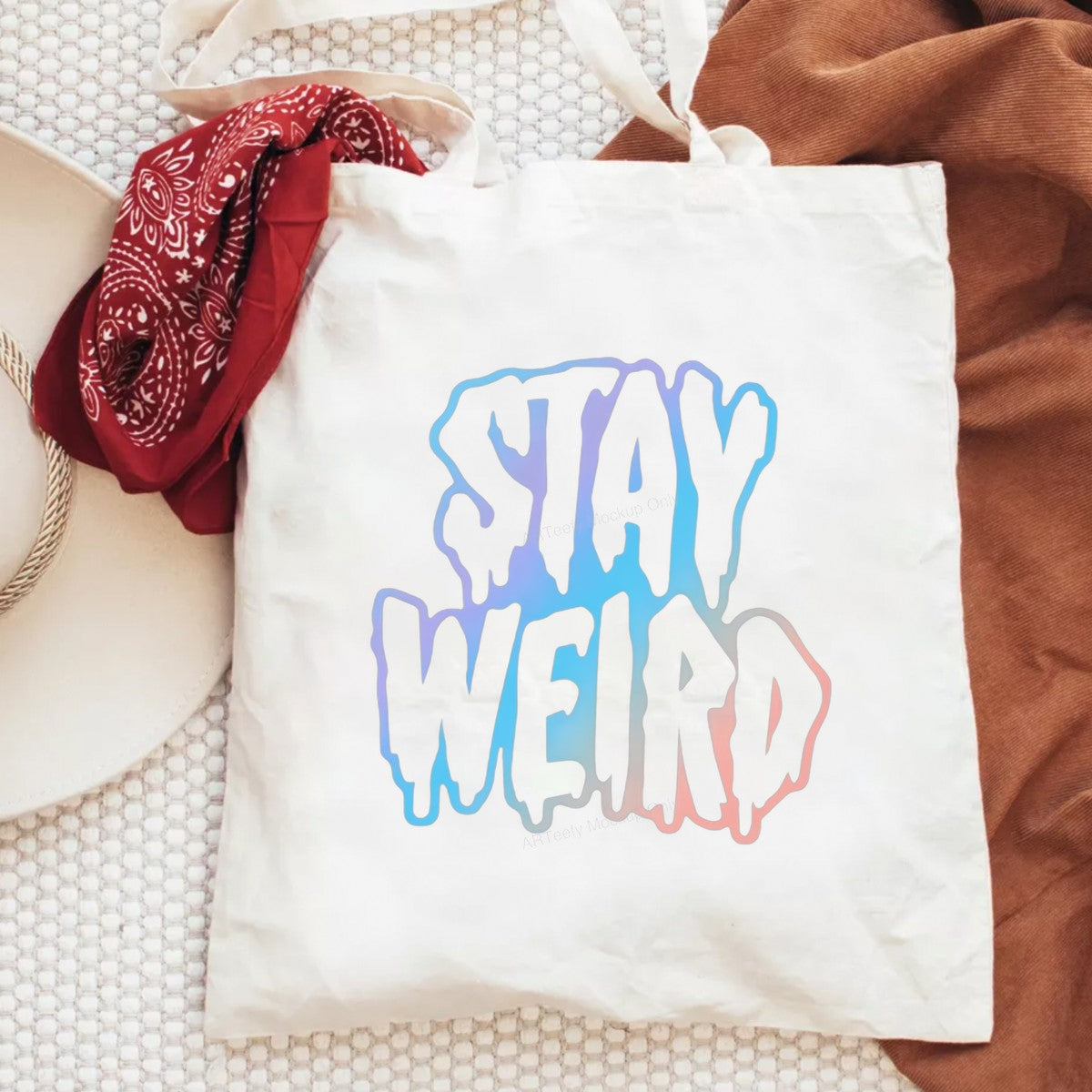 DTF Heat Transfer Iron On Sticker Iron On Transfers for T Shirts Stay Weird Pastel Ombre Design Halloween Party Favors Clearance Local Warehouse - 6