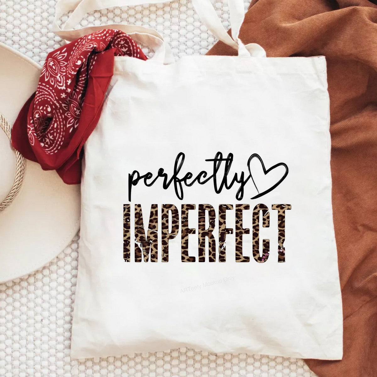 DTF Heat Transfer Iron On Sticker Iron On Transfers for T Shirts Perfectly Imperfect Leopard Pattern Inspirational Design Heat Press Ready Clearance - 6