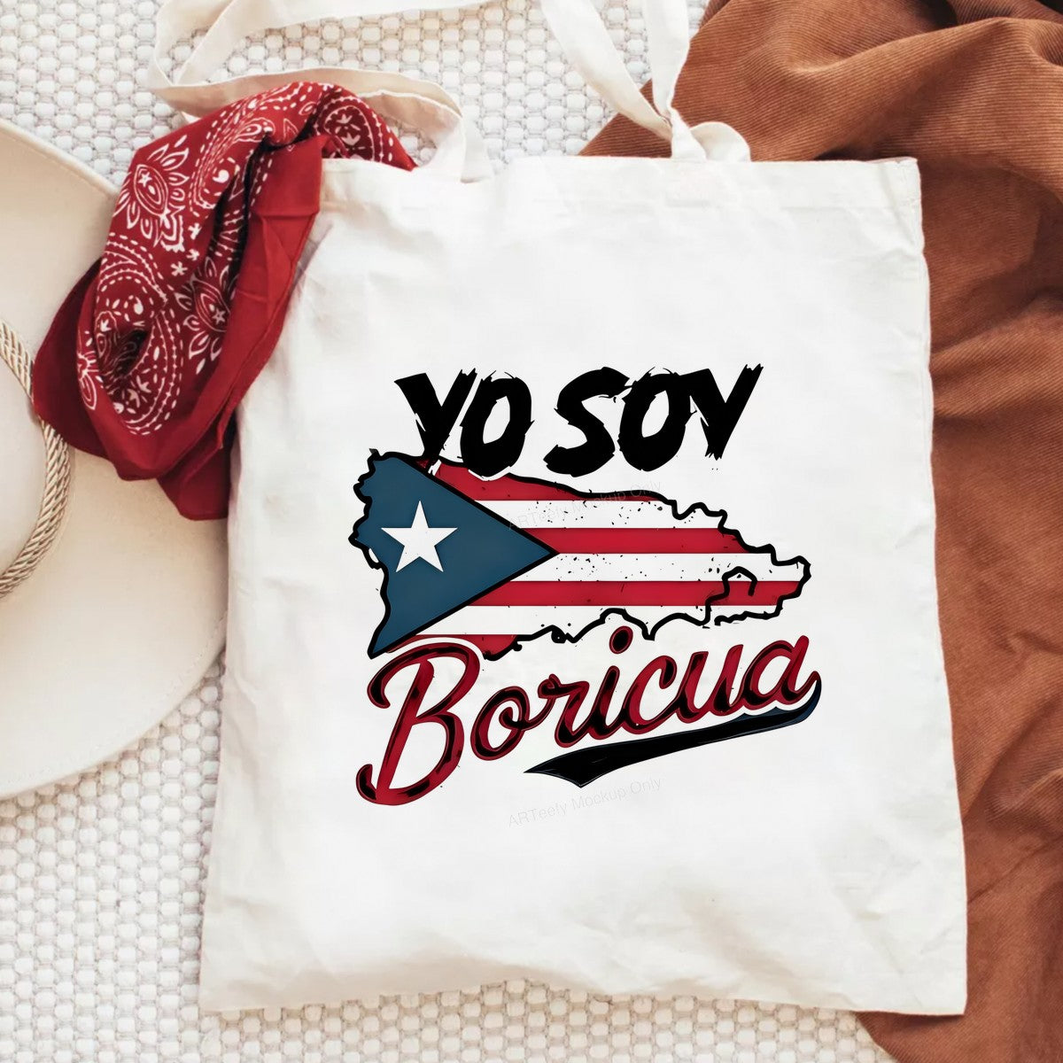 DTF Heat Transfer Iron On Sticker DTF Transfers Ready to Press Puerto Rican Flag Yo Soy Boricua Design for Cultural Apparel Local Warehouse - 6