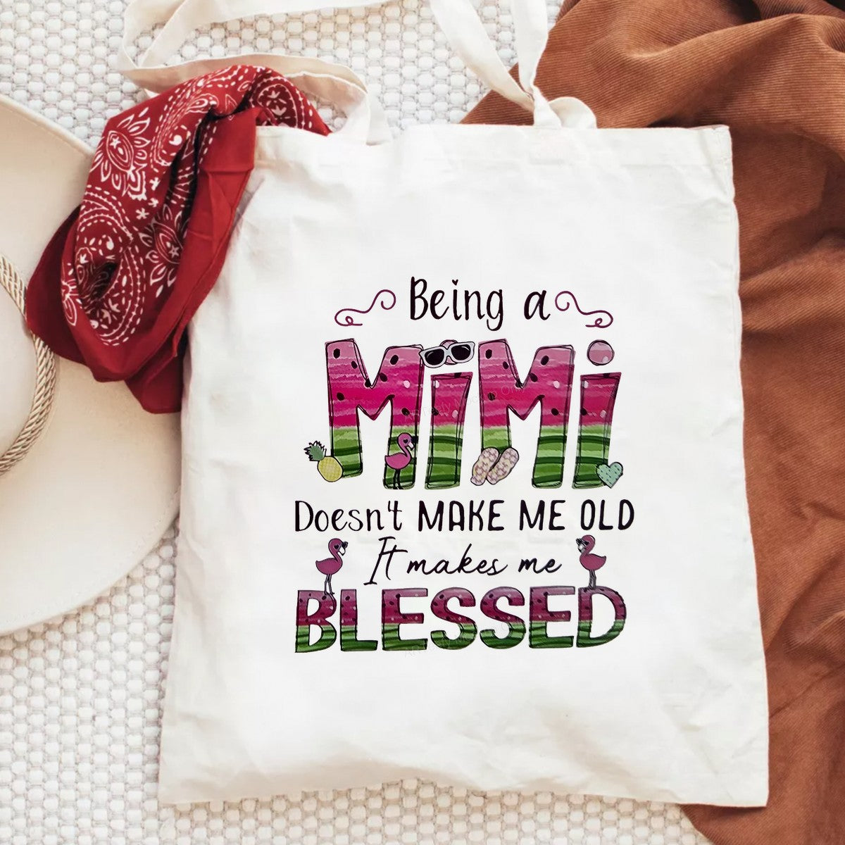 DTF Heat Transfer Iron On Sticker Iron On Transfers for T Shirts Mimi Colorful Flamingo Pattern Inspirational Quote Heat Press Ready Clearance - 6