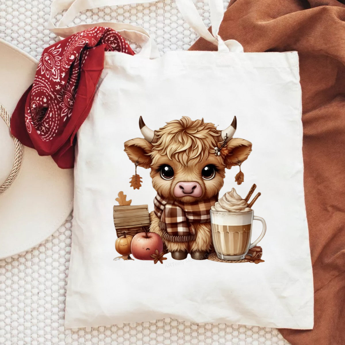 DTF Heat Transfer Iron On Sticker Heat Transfer Designs Ready to Press Cozy Autumn Highland Cow Fall Decor for T Shirts Hoodies Local Warehouse - 6