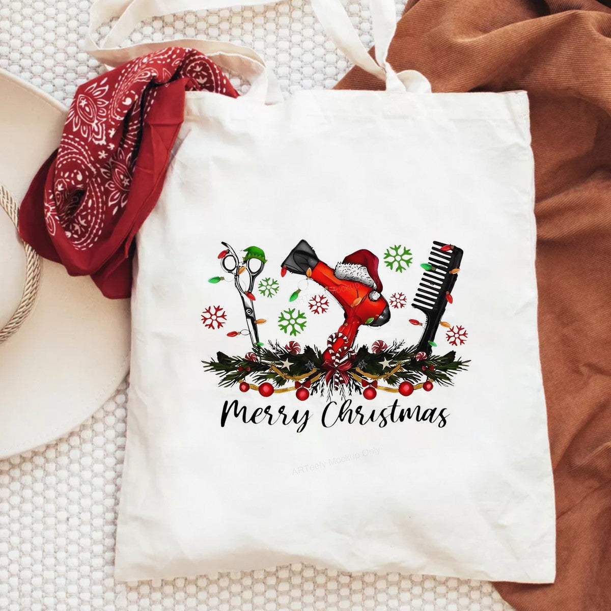 DTF Heat Transfer Iron On Sticker Heat Transfer Designs Ready to Press Christmas Hair Salon Theme Iron On Stickers for T Shirts Hoodies Local Warehouse - 6
