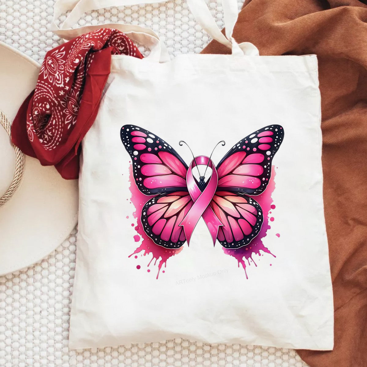 DTF Heat Transfer Iron On Sticker Iron On Heat Transfers Pink Butterfly Breast Cancer Awareness for T Shirts Hoodies Local Warehouse - 6
