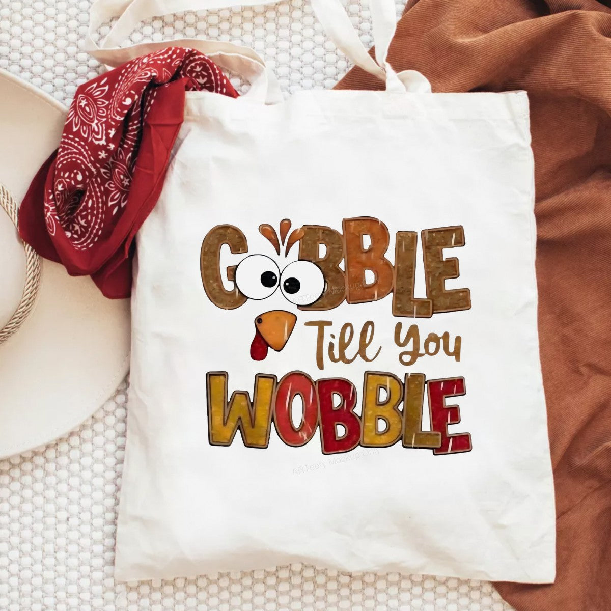 DTF Heat Transfer Iron On Sticker Iron On Heat Transfers Gobble Till You Wobble Thanksgiving Theme for T Shirts Hoodies Local Warehouse - 6
