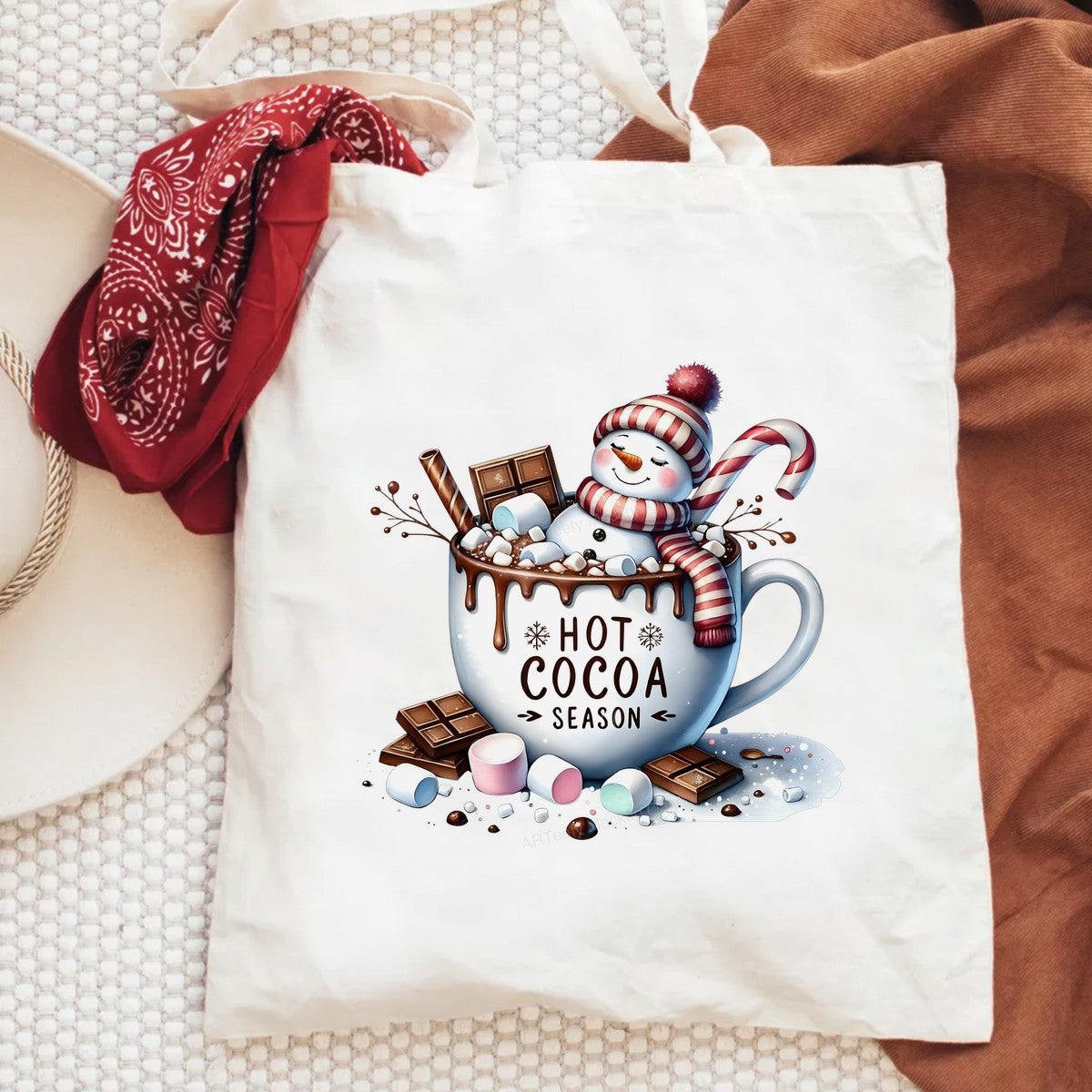 DTF Heat Transfer Iron On Sticker Iron On Heat Transfers Hot Cocoa Season Snowman Mug Design Christmas Iron On Patches for T Shirts Hoodies Clearance - 6