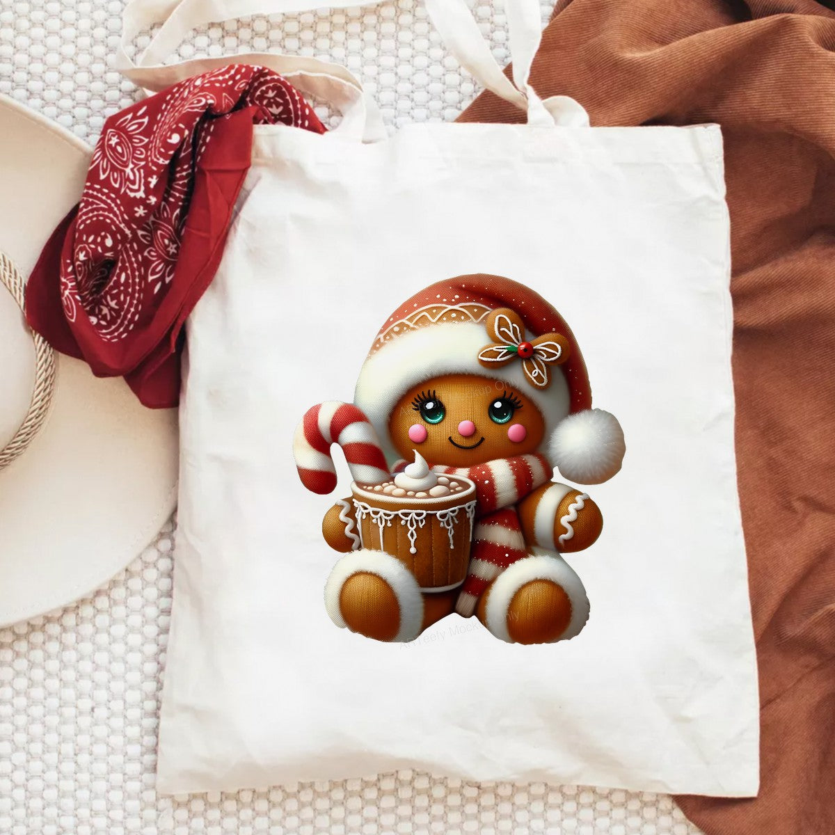 DTF Heat Transfer Iron On Sticker Iron On Heat Transfers Gingerbread Christmas Design Festive Holiday Decorations for T Shirts Hoodies Local Warehouse - 6
