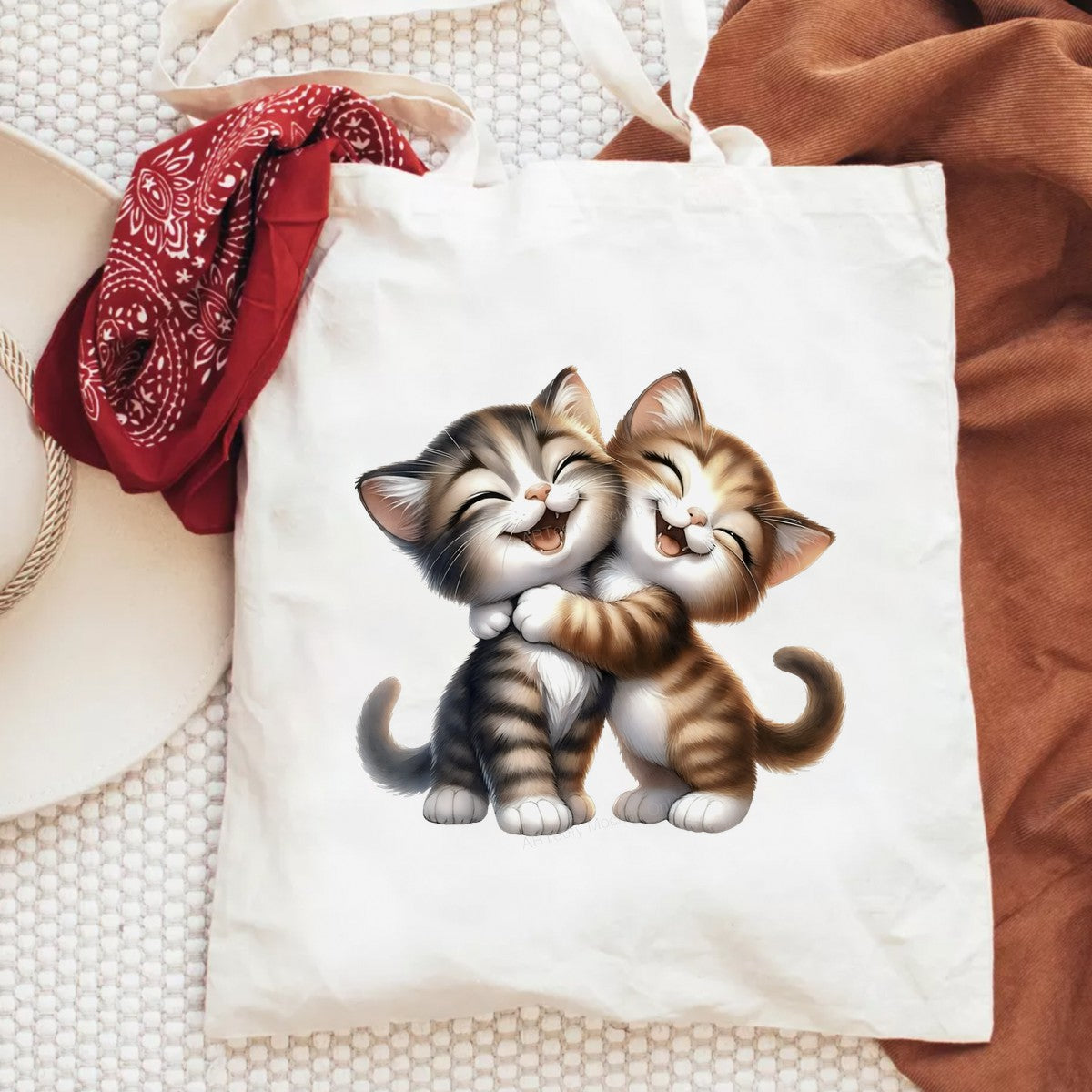 DTF Heat Transfer Iron On Sticker Iron On Heat Transfers Cute Cartoon Cats Embrace for Pet Lovers Apparel Hoodies Local Warehouse - 6